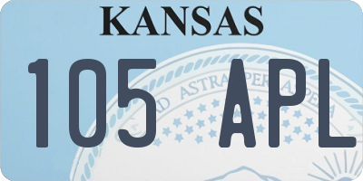 KS license plate 105APL