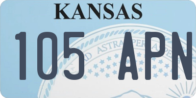 KS license plate 105APN