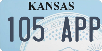 KS license plate 105APP