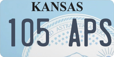KS license plate 105APS
