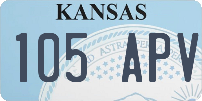 KS license plate 105APV