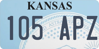 KS license plate 105APZ