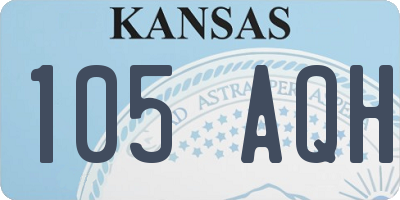 KS license plate 105AQH