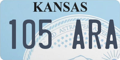 KS license plate 105ARA