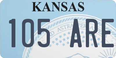 KS license plate 105ARE