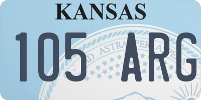 KS license plate 105ARG