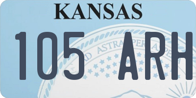KS license plate 105ARH