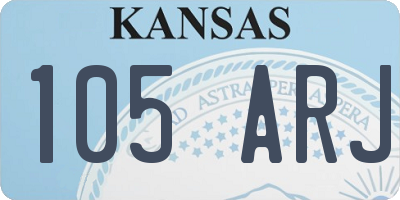 KS license plate 105ARJ