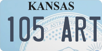 KS license plate 105ART