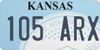 KS license plate 105ARX