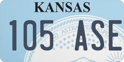 KS license plate 105ASE
