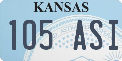 KS license plate 105ASI