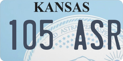 KS license plate 105ASR