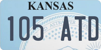 KS license plate 105ATD