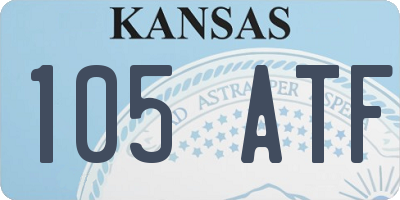 KS license plate 105ATF