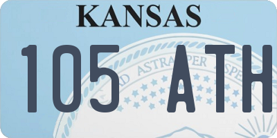 KS license plate 105ATH