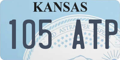 KS license plate 105ATP