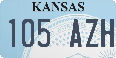 KS license plate 105AZH
