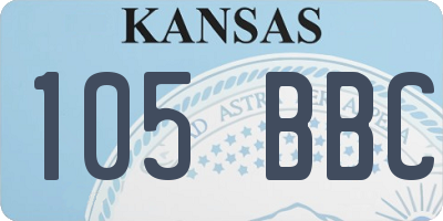 KS license plate 105BBC