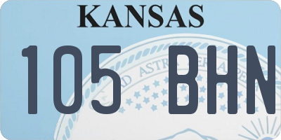 KS license plate 105BHN