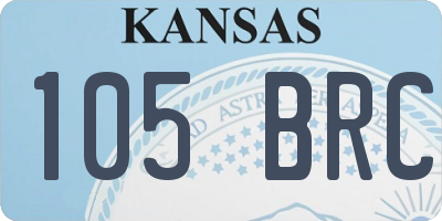 KS license plate 105BRC