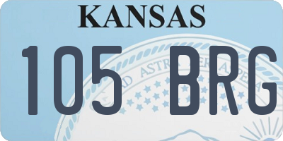 KS license plate 105BRG