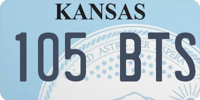 KS license plate 105BTS