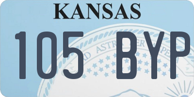 KS license plate 105BYP