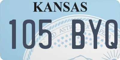 KS license plate 105BYQ