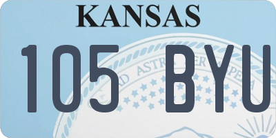 KS license plate 105BYU