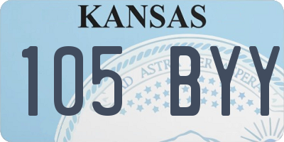 KS license plate 105BYY