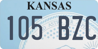 KS license plate 105BZC