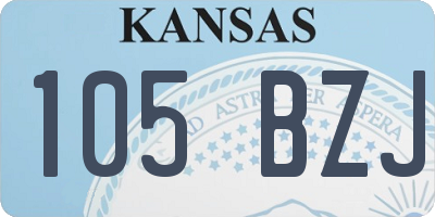 KS license plate 105BZJ