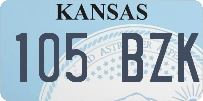 KS license plate 105BZK