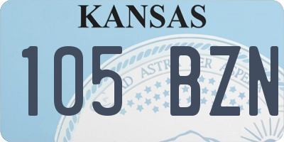 KS license plate 105BZN