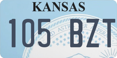 KS license plate 105BZT