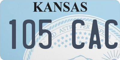 KS license plate 105CAC