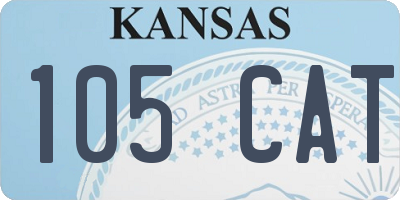 KS license plate 105CAT