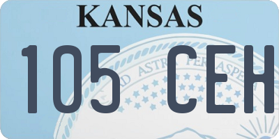 KS license plate 105CEH