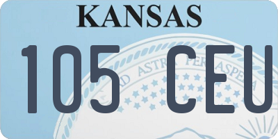 KS license plate 105CEU