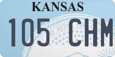 KS license plate 105CHM