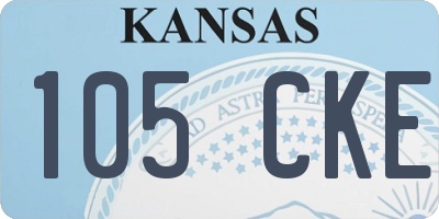 KS license plate 105CKE