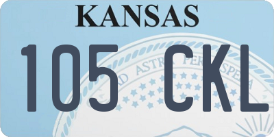 KS license plate 105CKL