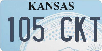 KS license plate 105CKT