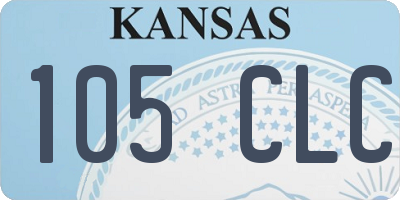 KS license plate 105CLC