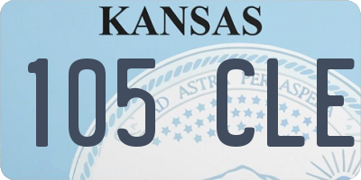 KS license plate 105CLE