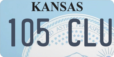 KS license plate 105CLU
