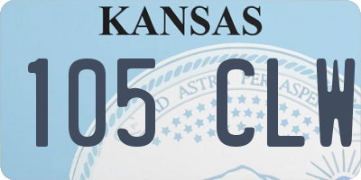 KS license plate 105CLW