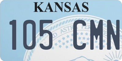KS license plate 105CMN