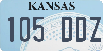 KS license plate 105DDZ
